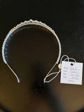Bridal Silver Crystal Headband